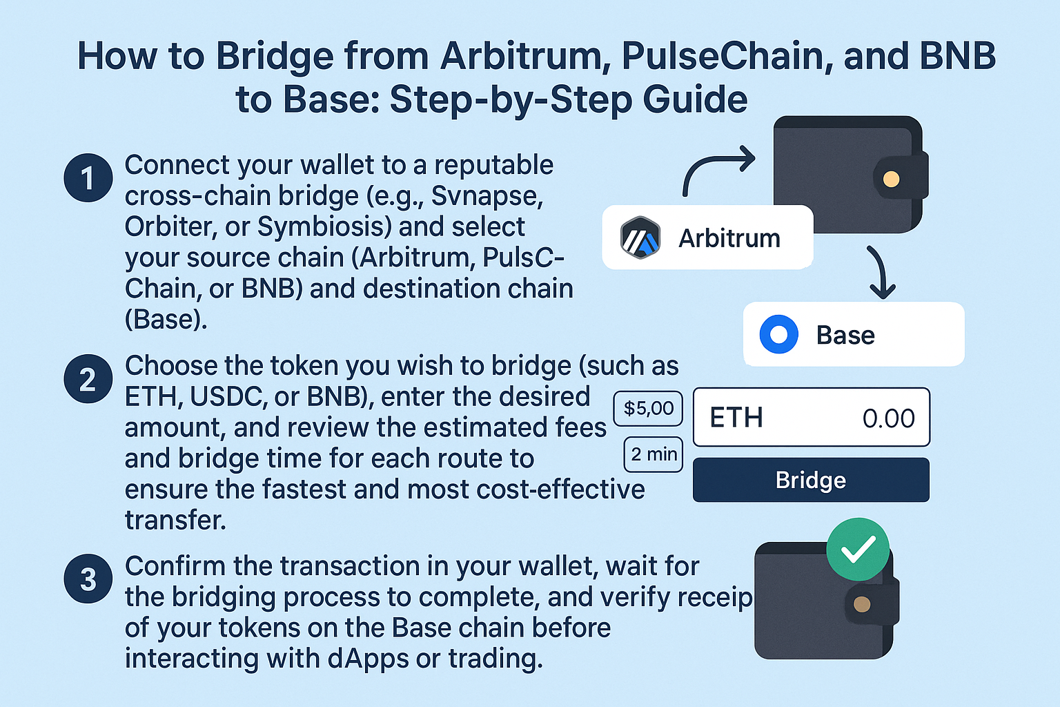 How to Bridge from Arbitrum, PulseChain, and BNB to Base: Step-by-Step Guide