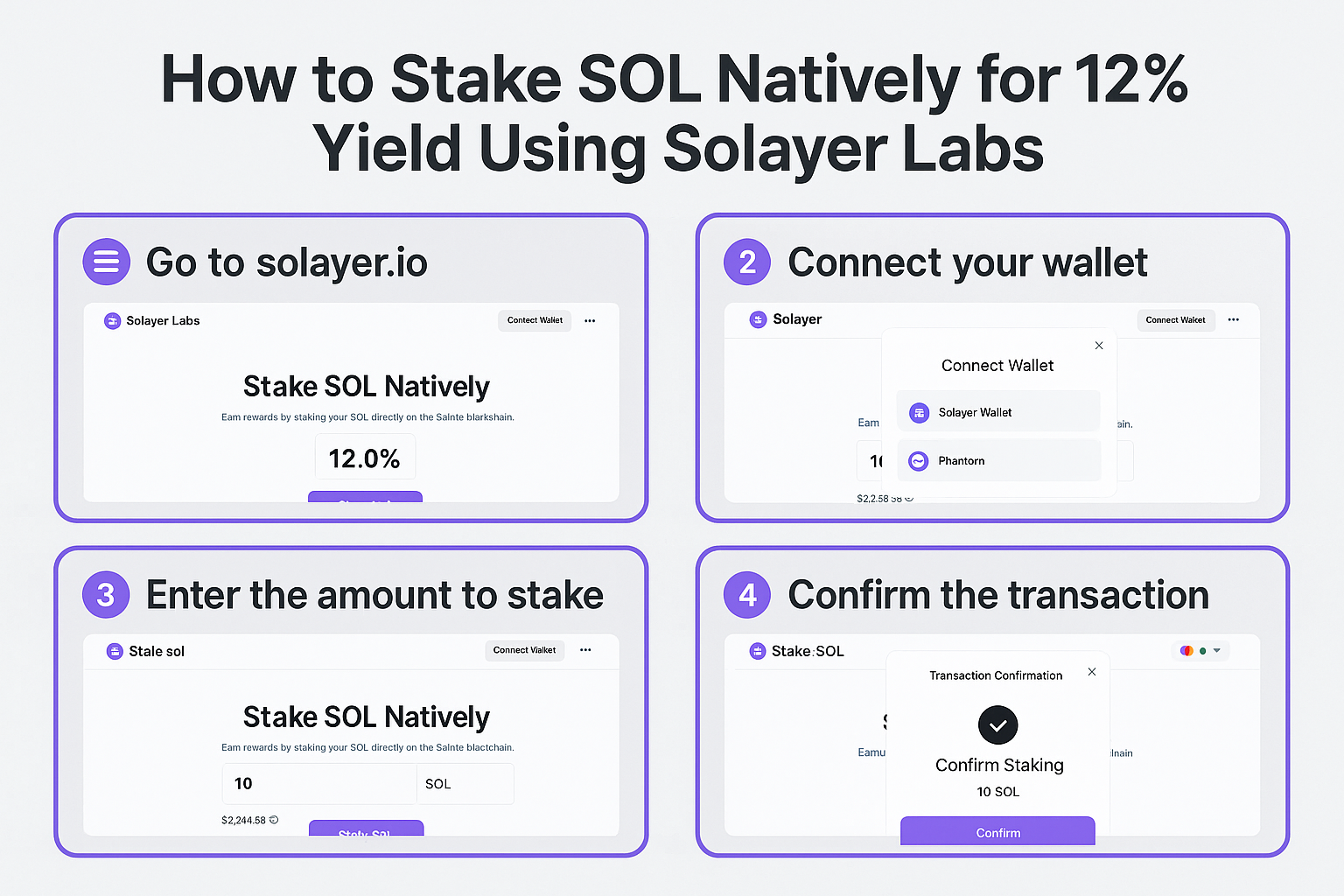 Step-by-Step: How to Stake SOL Natively for 12% Yield Using Solayer Labs